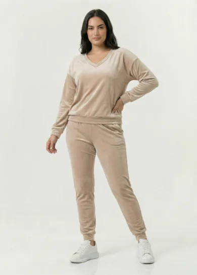 Dres welurowy simple PLUS SIZE  