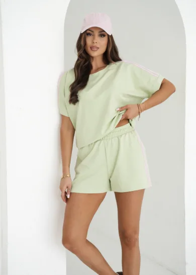 Komplet bawełniany z lampasami CASUAL SPORT