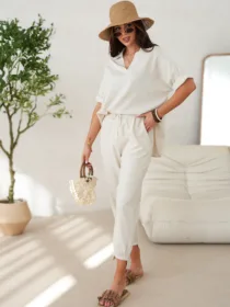 Komplet Lniany Sahara Glow