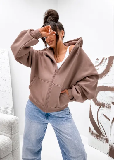 Bluza ocieplana oversize butterfly