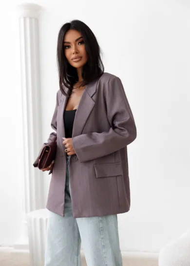 Marynarka oversize w paski Violet